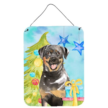 Carolines Treasures Christmas Tree Rottweiler Wall or Door Hanging Prints CK1868DS1216